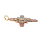 Pendentif Pendentif croix en or rose, citrines, tourmalines et tanzanite. 58 Facettes 31139
