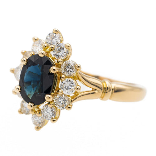 Bague 56 Bague Pompadour Or jaune Saphir 58 Facettes 2601749CN