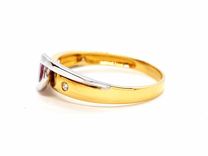 Bague 59 Bague Or jaune Rubis 58 Facettes 06324CD