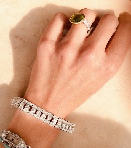 Bracelet Bracelet diamant en or gris 58 Facettes 0