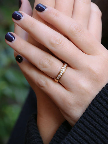 Bague Demi-Alliance américaine diamants 0,36 ct 58 Facettes J99