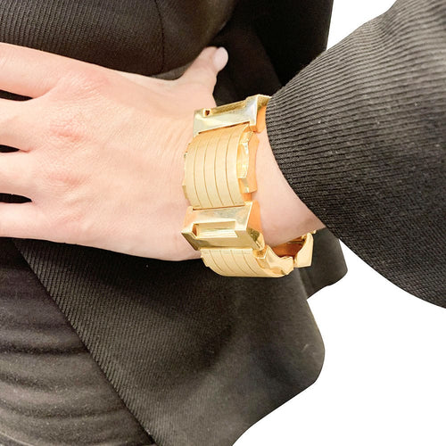 Bracelet Bracelet Tank or rose. 58 Facettes 31423