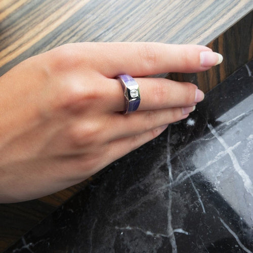 Bague 52 Solitaire Korloff or gris et diamant 58 Facettes 310 00062