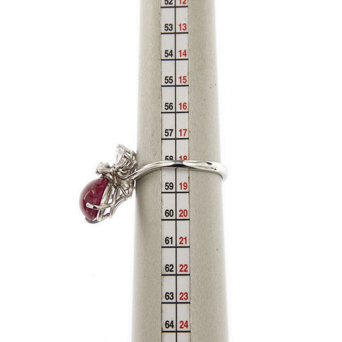 Bague 59 Bague rubis cabochon et diamants 58 Facettes 33076