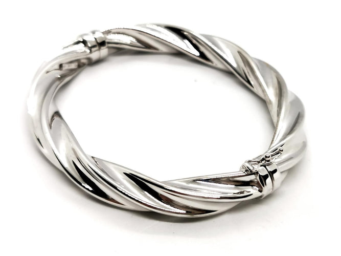 Bracelet Bracelet Jonc Or blanc 58 Facettes 1913076CN