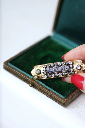 Broche Broche ancienne "Fidèle", Or rose et Diamants 58 Facettes