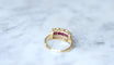Bague 57 Bague bandeau rubis diamants 58 Facettes
