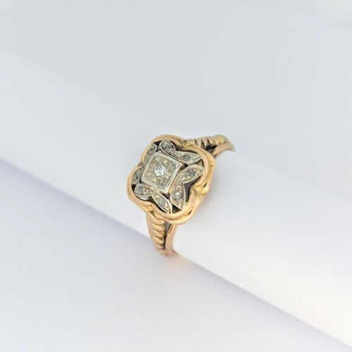 Bague Bague ajourée or jaune et diamants 58 Facettes 27839