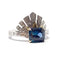 Bague Bague saphir & diamants deux ors 58 Facettes