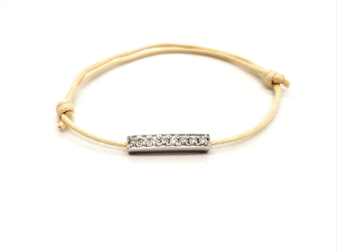 Bracelet Bracelet Cordon Or blanc Diamant 58 Facettes 578872RV