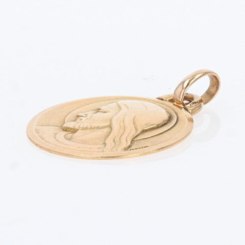 Pendentif Médaille Christ en or rose 58 Facettes 14-196A