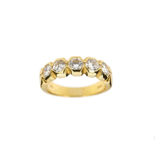Bague 49 Demi alliance diamants 1,00 ct 58 Facettes 19200