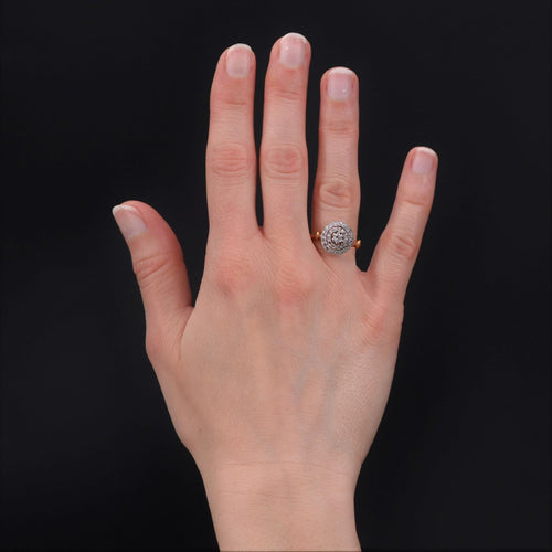 Bague 55 Bague ancienne diamants ronde 58 Facettes 21-833B