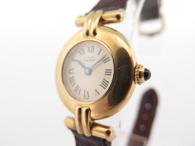 Montre vintage montre CARTIER colisee 590002 24 mm quartz vermeil 58 Facettes 254219