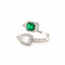 Bague Bague Diamants Emeraude 58 Facettes