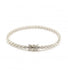 Bracelet Longueur : 19 cm / Blanc/Gris / Or 750‰ Bracelet tennis or blanc diamants 58 Facettes 230001SP