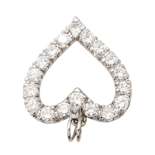 Pendentif Pendentif Coeur Or blanc Diamant 58 Facettes 2432012CN