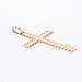 Pendentif Croix plate en or rose 58 Facettes CVP64