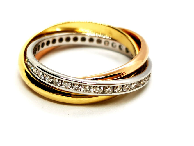 Bague 56 Bague Alliance Or jaune Diamant 58 Facettes 1338972CN