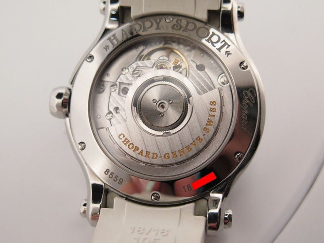 Montre montre CHOPARD happy sport 36 mm automatique 7 diamants acier 58 Facettes 254375