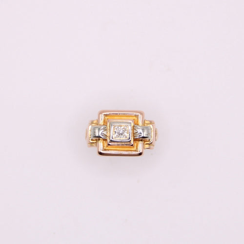 Bague Bague Tank Ajourée et diamant 58 Facettes