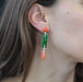 Boucles d'oreilles Pendants d'oreilles corail jades diamants 58 Facettes 22-189