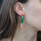 Boucles d'oreilles Pendants d'oreilles corail jades diamants 58 Facettes 22-189