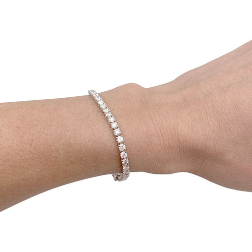 Bracelet Bracelet ligne diamants en or blanc. 58 Facettes 32160