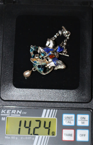 Pendentif Pendentif en argent émaillé 58 Facettes 508