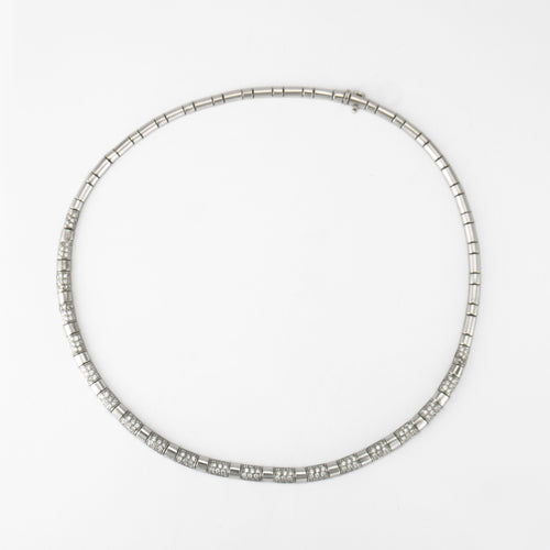 Collier Collier Or blanc Diamants 58 Facettes