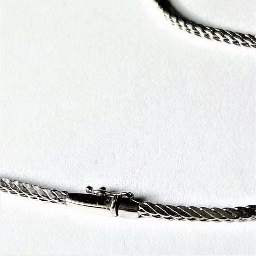 Collier Collier Saphirs Diamants Or blanc 58 Facettes 20400000676