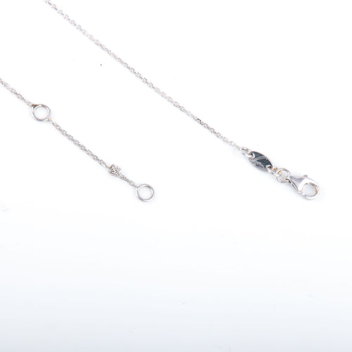 Collier Collier Pendentif Solitaire or blanc 58 Facettes JE703