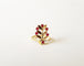 Bague 53 Bague Palme Or Jaune et Rubis 58 Facettes