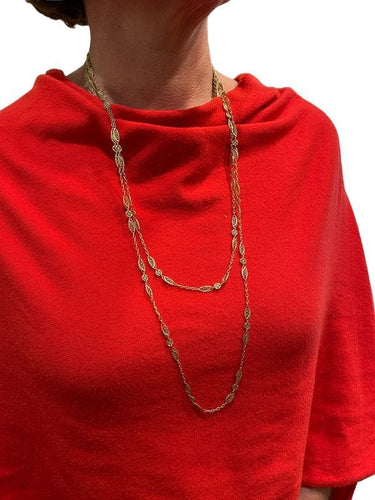 Collier SAUTOIR ANCIEN MAILLE FILIGRANE 58 Facettes 058961