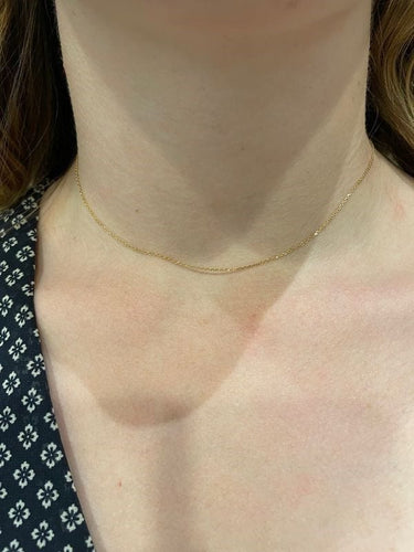 Collier CHAINE MAILLE FORÇAT DIAMANTÉE 58 Facettes 051421