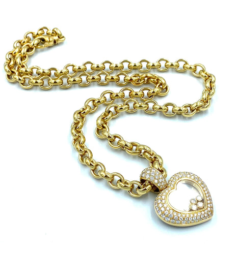 Collier CHOPARD. Collection Happy Diamonds, important collier 58 Facettes