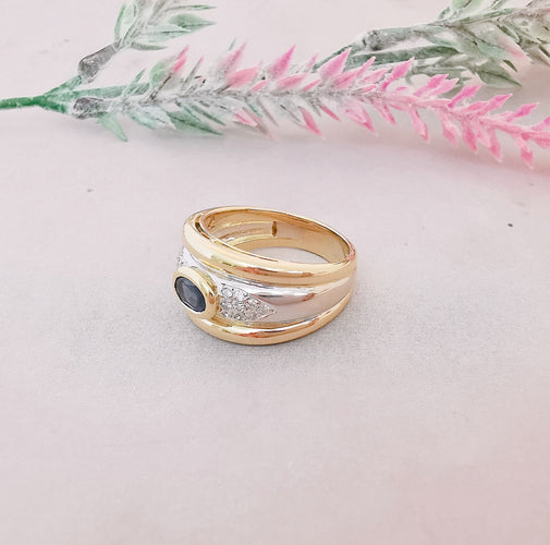 Bague Bague Jonc Saphir Diamants 58 Facettes AB 1076