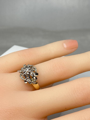 Bague 50 Bague Napoléon III en Or jaune & Diamants 58 Facettes