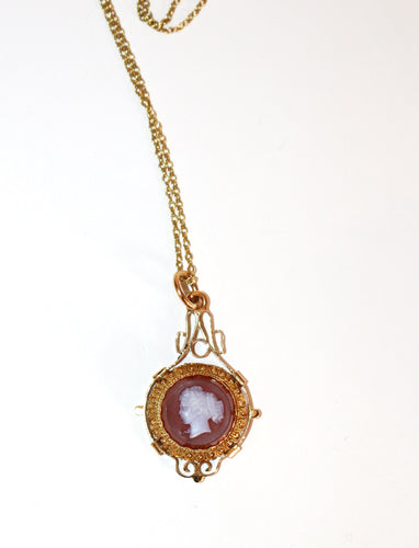 Collier Collier Pendentif Camée Cornaline 58 Facettes 559