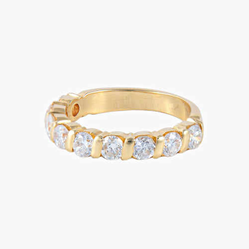 Bague 53 Demi-alliance Diamants 58 Facettes