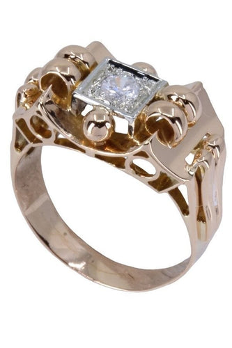 Bague Bague solitaire 2 ors, diamant 58 Facettes 062641