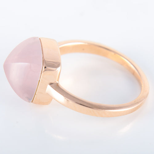 Bague 53 FRED - Bague Pain de sucre or rose quartz rose 58 Facettes