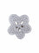 Bague Bague Fleur Or Blanc Pavage Diamants 58 Facettes