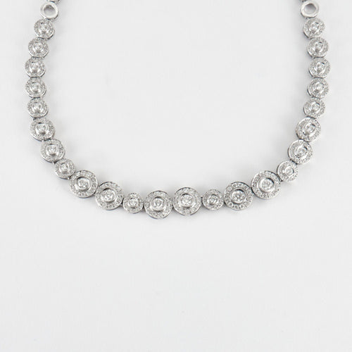 Collier Collier en Or Blanc & diamants 58 Facettes