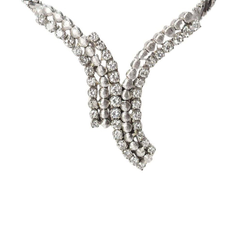 Collier Collier Or blanc Diamants 58 Facettes 31983