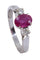 Bague 55 Bague Or blanc Rubis Diamants 58 Facettes 076901
