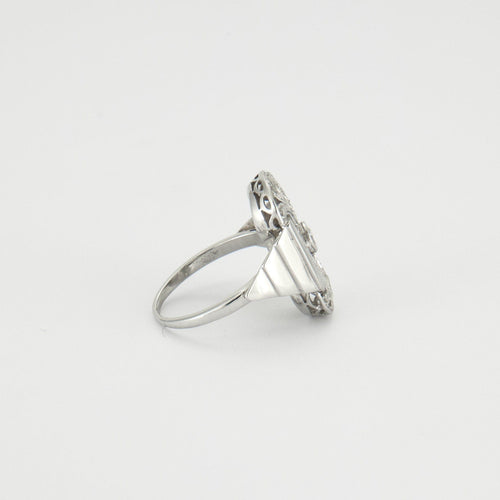 Bague 49 Bague Art Déco, diamants 58 Facettes