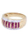 Bague Bague rubis calibrés et diamants 58 Facettes 074811