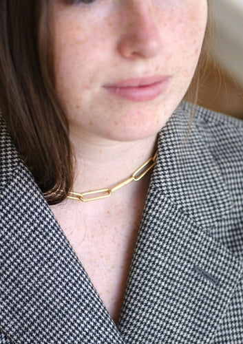 Collier Chaîne maille rectangle en or jaune 58 Facettes