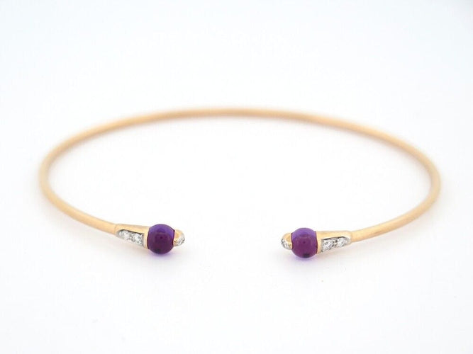 Bracelet bracelet POMELLATO m'ama non m'ama or jaune 18k diamants amethyste 58 Facettes 257554